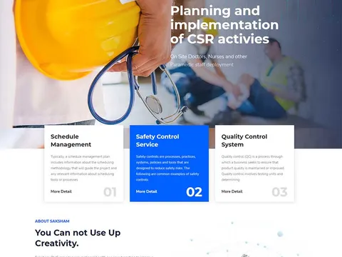 Saksham Occupational Health Services website